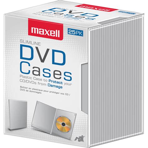 Maxell Slim DVD Video Cases (Clear, 25-Pack) 190156 B&H Photo