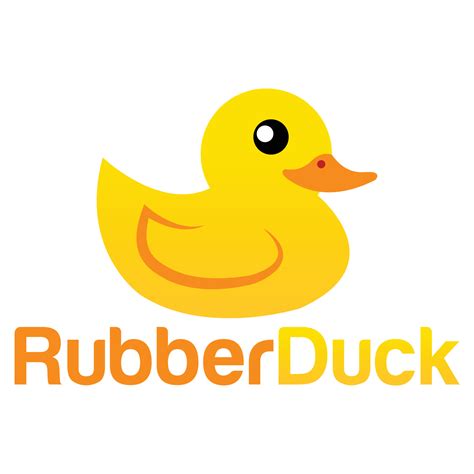 Rubber duck logo flat design logo illustration. vector logo template isolated on white ...