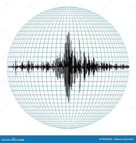 Diagram of the earthquake stock vector. Illustration of activity - 80084508