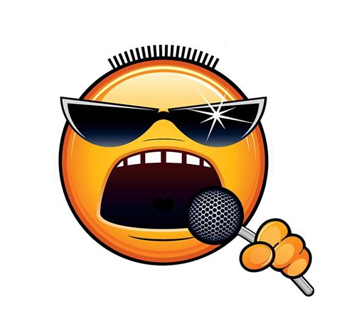 "Emoji with a microphone" Stickers by Alex Dee | Redbubble