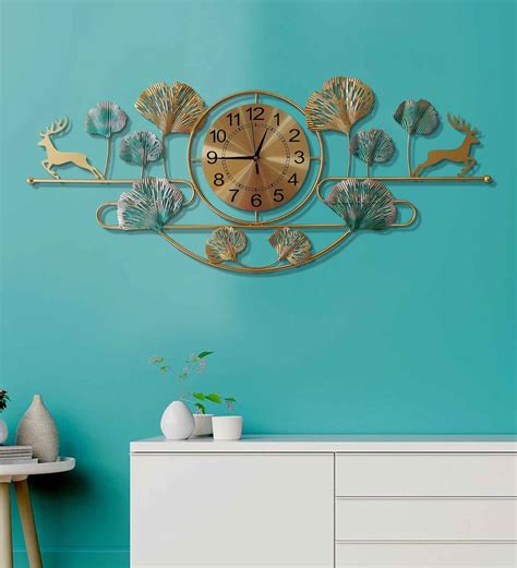 Buy Green Metal Luxury Novelty Wall Clock at 39% OFF by FunkyDecors | Pepperfry