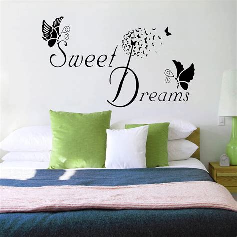 Creative Removable Stickers Sweet Dream Letters Living Room Bedroom Wall Sticker Bedroom Wall ...