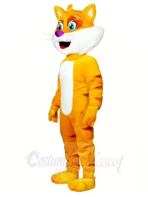 Yellow Fat Cat Mascot Costumes Animal