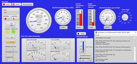 Main screen interface with simulated idle signals. The log is also... | Download Scientific Diagram