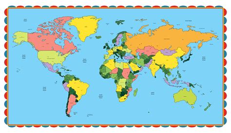 Printable Countries Of The World Map - Printable Word Searches