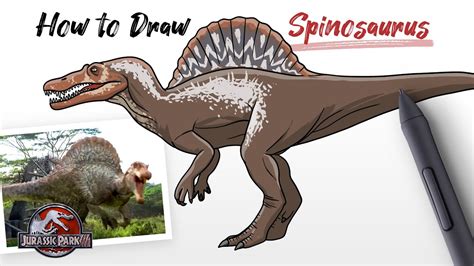 Jurassic Park Spinosaurus Drawing