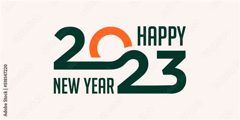 Happy New Year 2023 logo design. New year 2023 text design vector template. Stock Vector | Adobe ...