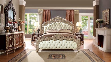 Antique White Bedroom set HD 017 | Classic Bedroom