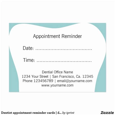 Printable Appointment Reminder Cards Template Free - Printable Templates