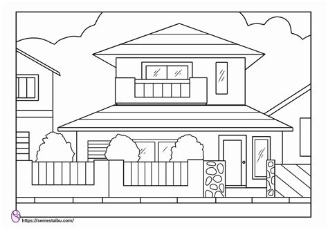 Mewarnai Gambar Rumah Kartun Sederhana / Mudahnya Ayo Belajar Cara Menggambar Rumah Indah Dan ...