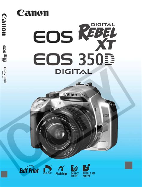 User manual Canon EOS 350D (English - 172 pages)