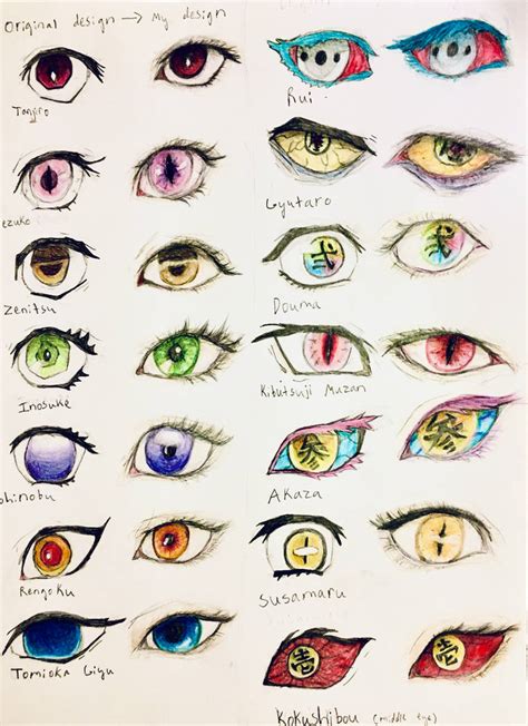 Demon Slayer Eye Sketches by CeiliT on DeviantArt