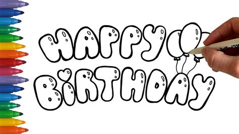 Happy Birthday Drawing Text at GetDrawings | Free download