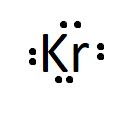 How to draw a Lewis dot structure of krypton (Kr) atom? | Quizlet