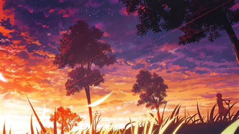 Sunset anime wallpaper [1920x1080] • /r/wallpapers | Anime scenery wallpaper, Anime scenery ...