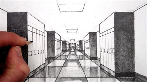 How to Draw 1-Point Perspective for Beginners: A Hallway | #1 วาด perspective - เว็บไซต์ที่ ...