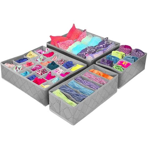 4 Foldable Drawer Dividers, Storage Boxes