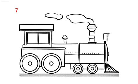 Train Drawing Ideas » How to draw a Train in 7 Steps