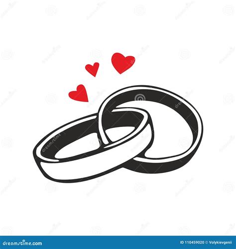 Wedding rings. vector icon stock vector. Illustration of ring - 110459020