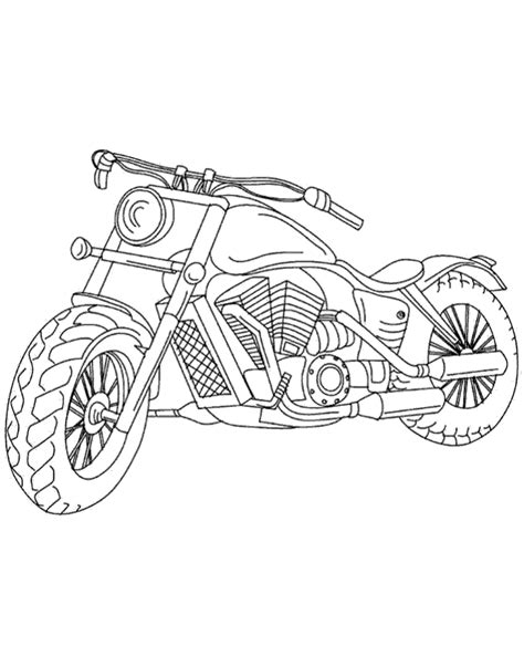 Free, printable coloring page chopper motorbike