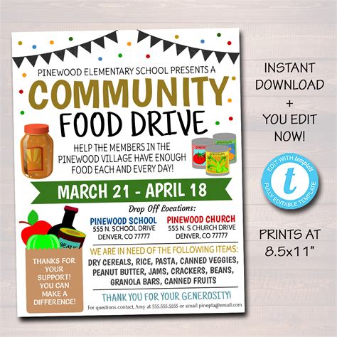 Food Drive Poster Ideas