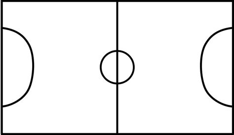 Football Pitch Template Black And White - ClipArt Best