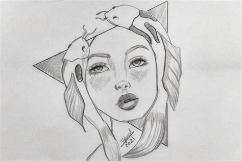 Easy surrealism drawing ideas |how to draw a face pencil sketch step by step |follow along ...