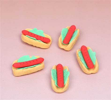 Pack of 6 Creative Food Erasers Student's Rubber - Etsy