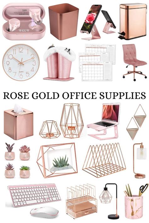 Rose Gold Office Supplies from Amazon | Gold office decor, Rose gold office, Rose gold room decor