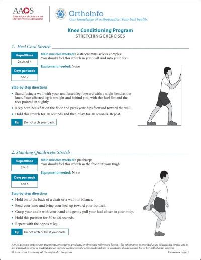 Knee Rehabilitation Exercises - OrthoInfo - AAOS