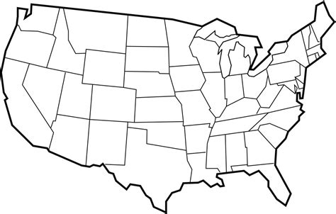 Us States Empty Map Quiz