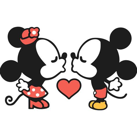 Mickey Minnie Kissing Svg, Dxf, Eps, Ai, Cdr Vector Files fo - Inspire Uplift