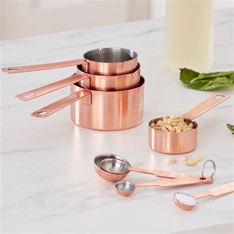 Copper Measuring Cups & Spoons Set | Brylane Home