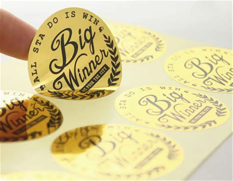 1000pcs Customized Round Glossy Gold Brand Logo Stickers Labels Custom ...