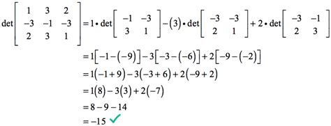 The Formula of the Determinant of 3×3 Matrix | ChiliMath