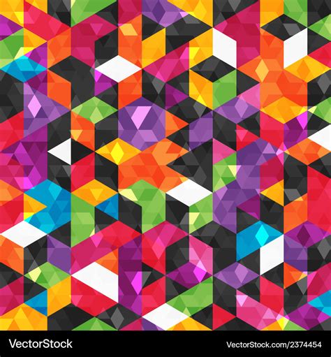 Colorful abstract pattern with geometric shapes Vector Image