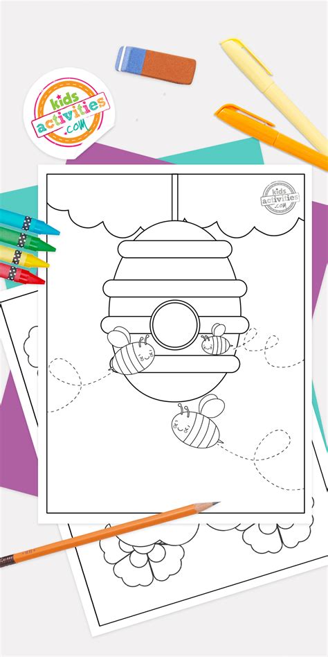 Cute Buzzy Bee Coloring Pages for Kids | Kids Activities Blog