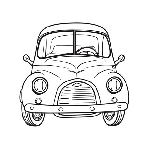 Oldcar Car Coloring Page Outline Sketch Drawing Vector, Car Drawing, Wing Drawing, Ring Drawing ...