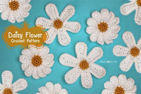 Daisy Flower Crochet Pattern - Repeat Crafter Me