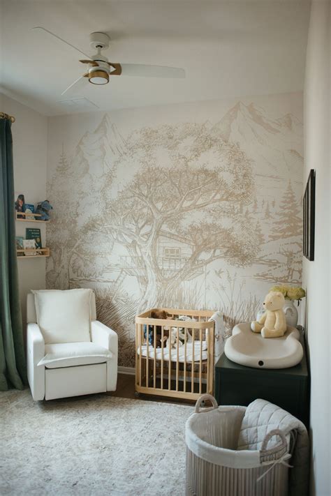 Our Nursery Reveal – Storybook + Neutral Winnie The Pooh Forest Theme for Baby Girl - with love ...