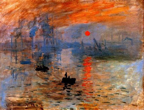 Impression Sunrise Claude Monet Painting in Oil for Sale