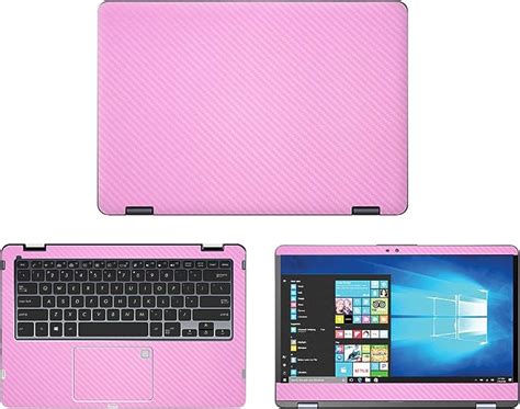 Decalrus - Protective Decal for Asus VivoBook Flip 14 TP410UA (14" Screen) Laptop Pink Carbon ...