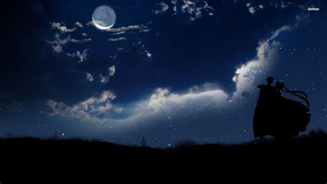 Anime Night Sky Moon Wallpapers - Top Free Anime Night Sky Moon Backgrounds - WallpaperAccess