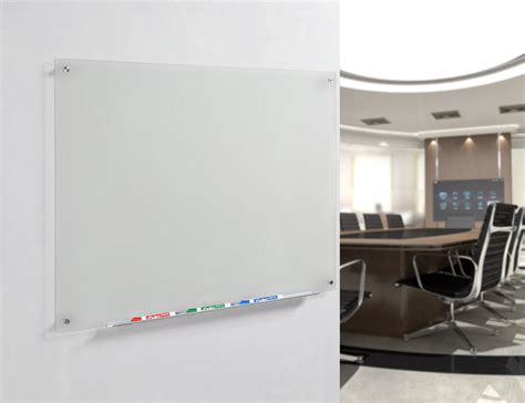 Frosted Glass Dry-Erase Board with Aluminum Marker Tray (Non-Magnetic) - Audio-Visual Direct