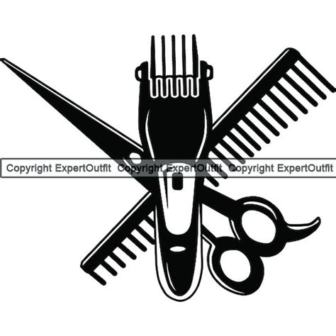 Barber Logo Barbershop Salon Haircut Hair Cut Hairstyle Hairstylist Hairdresser Shave Groom Logo ...