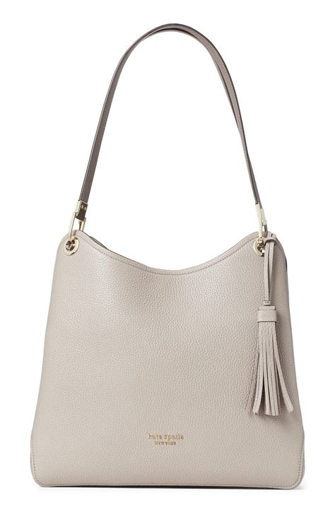 Kate Spade New York Large Loop Leather Shoulder Bag - Beige | Fashion Gone Rogue