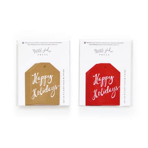 Happy Holidays Tags – Wild Ink Press