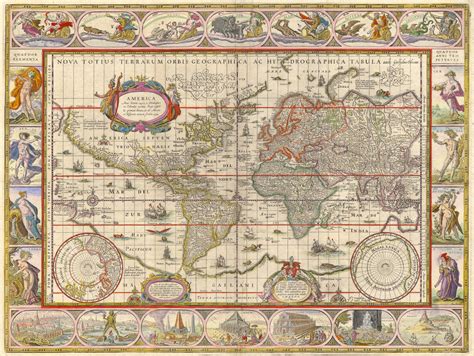 Ancient World Maps: World Map 17th Century