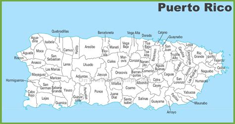 Puerto Rico municipalities map - Ontheworldmap.com