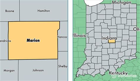 Marion County Indiana Map - World Map Gray